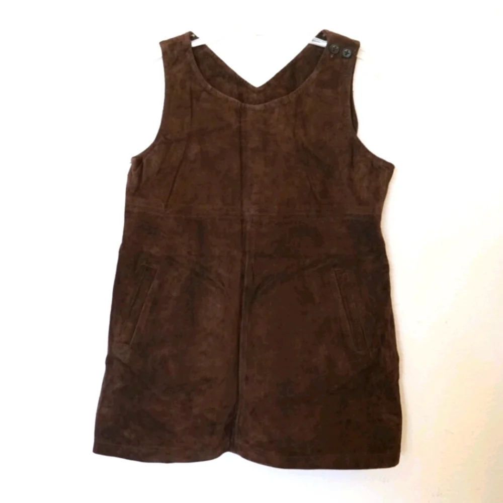 NWT GAP KIDS chocolate Suede Dress